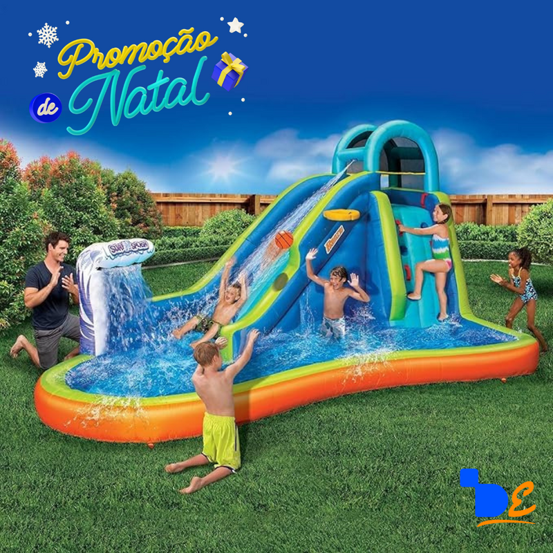 [ÚLTIMAS UNIDADES] Escorregador aquático inflável SurfSplash™ - Seu parque aquático em casa